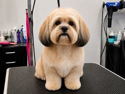 Dog after grooming