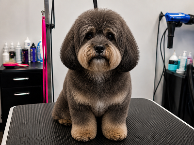 Dog after grooming