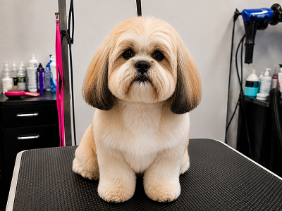 Dog after grooming