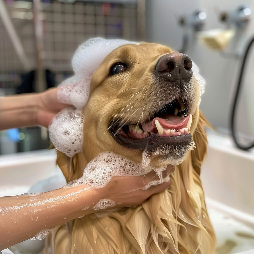 Happy groomed dog